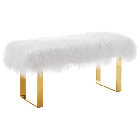 Tov Furniture Tov Furniture Sherpa Sheepskin Bench TOV-O64